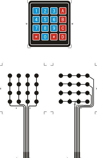 keypad 4*4 16 ปุ่มแบบเมมเบรน สวย บาง  กันน้ำ