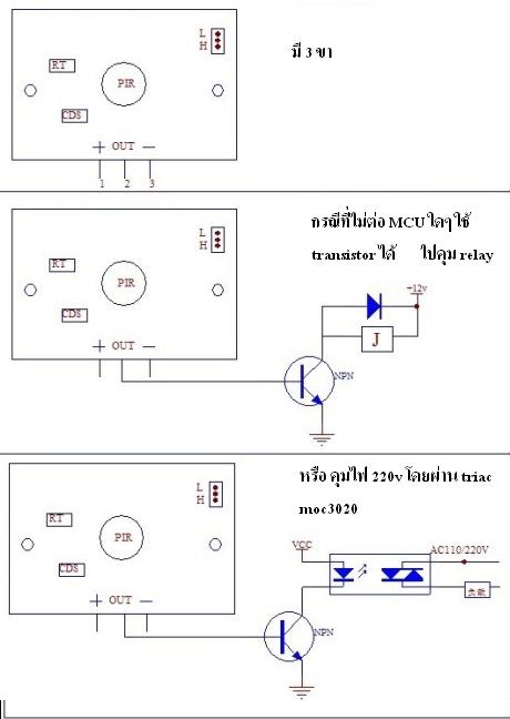 โมดูล PIR ตรวจจับความเคลื่อนไหว จับสิ่งมีชีวิต 1-4m มีvdo การใช้ด้วย